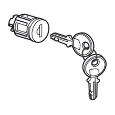 Barillet à clé type 405 - pour porte métal ou vitrée XL³ - 1 jeu de 2 clés LEGRAND