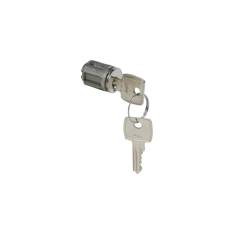 Barillet à clé type 1242E - pour porte métal ou vitrée XL³ - 1 jeu de 2 clés LEGRAND