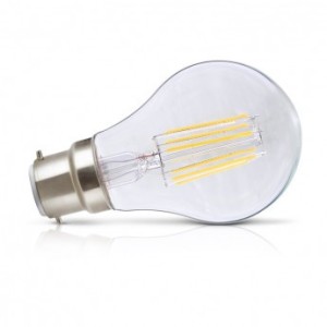Ampoule LED B22 bulb 8W 4000°K - filament - Blister de 3 VISION EL