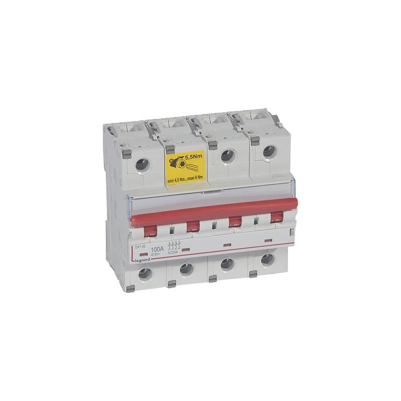Interrupteur-sectionneur DX³-IS à déclenchement 4P 400V~ - 100A - 6 modules LEGRAND