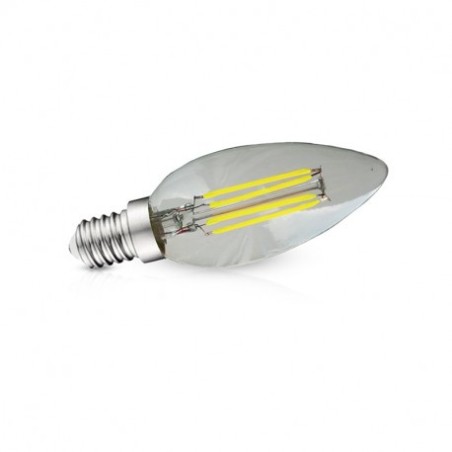 Ampoule LED E14 4W 4000°K - filament flamme - par 3 • MMElectricité