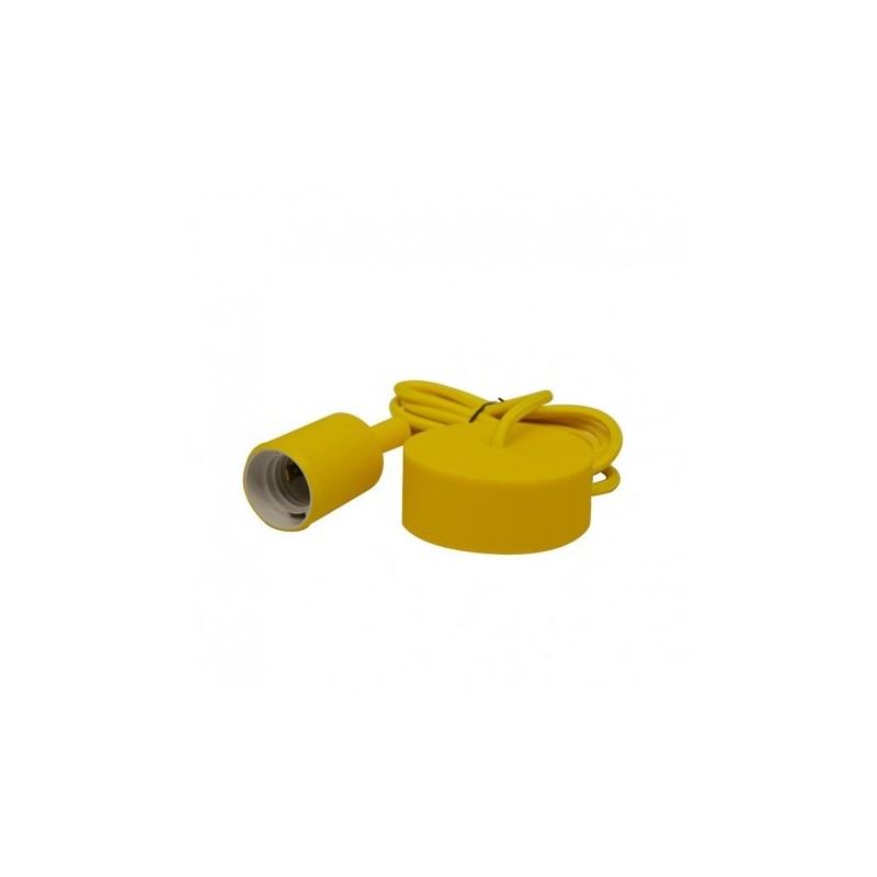 Suspension douille silicone E27 - jaune MIIDEX Lighting