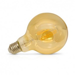 Ampoule LED E27 G95 filament 8W 4000°K Golden VISION EL