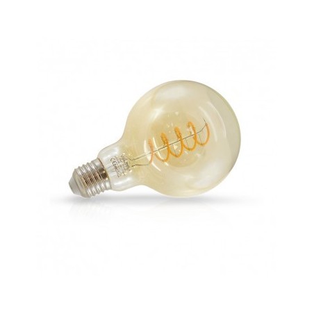 Ampoule LED E27 G125 filament spirale 4W 2700°K Golden VISION EL