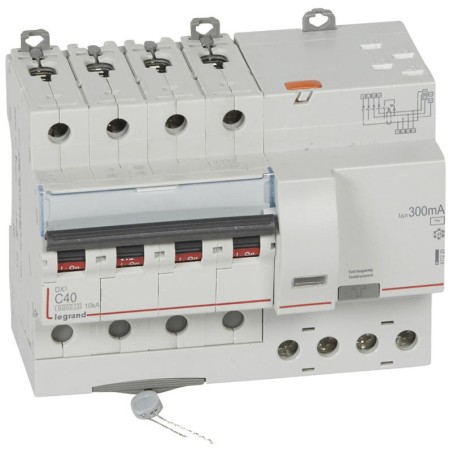 Disjoncteur différentiel DX³ 6000 - 4P - 400V~ - 40A - Type AC - 300mA LEGRAND