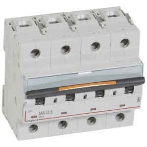 Disjoncteur DX³ MA 25kA - 4P 400V~ - 12,5A - 6 modules LEGRAND