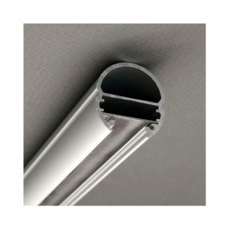 Profilé ovale aluminium anodisé 1m pour bandeaux LED MIIDEX LIGHTING
