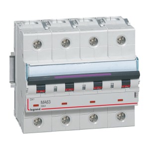 Disjoncteur magnétique seul DX³-M 50kA - 4P 400V~ - 63A - 6 modules LEGRAND