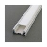 Profilé plat aluminium brut 1m pour bandeaux LED VISION EL