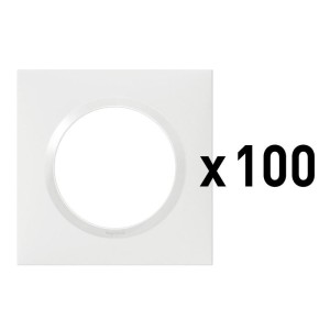 Plaque carrée 1 poste DOOXIE - blanc - Lot de 100 LEGRAND