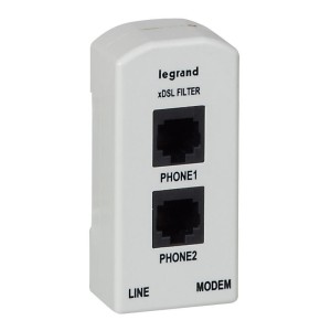 Répartiteur téléphonique ADSL 3 sorties - 2 modules LEGRAND
