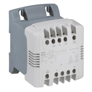 Transformateur de commande et séparation des circuits - 400 VA - connexion vis - prim 230V à 400V/sec 115 à 230V~ LEGRAND