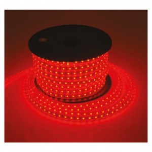 Bobine LED rouge 50 mètres 8W/m 230V IP65 VISION EL