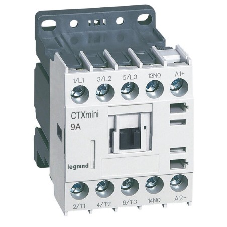 Mini-contacteur CTX³ 3 pôles 9A 1NO - tension de commande 24V LEGRAND