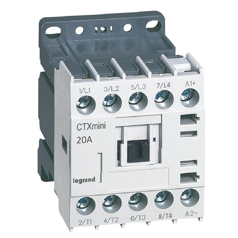 Mini-contacteur CTX³ 4 pôles 20A sans contact auxiliaire - tension de commande 24V LEGRAND