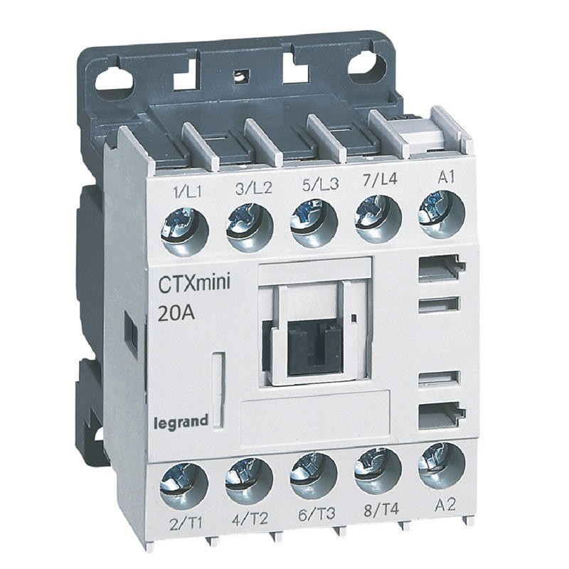Mini-contacteur CTX³ 4 pôles 20A sans contact auxiliaire - tension de commande 230V~ LEGRAND