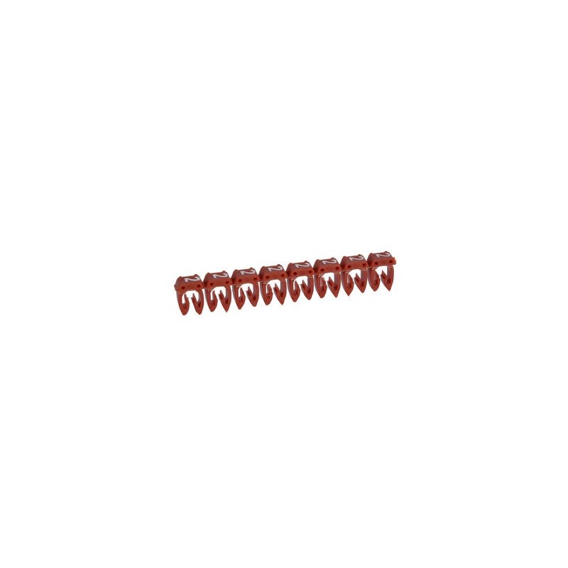 Repère CAB 3 pour filerie 0,5mm² à 1,5mm² - Chiffre 2 - Rouge - Emballage : 1200 LEGRAND