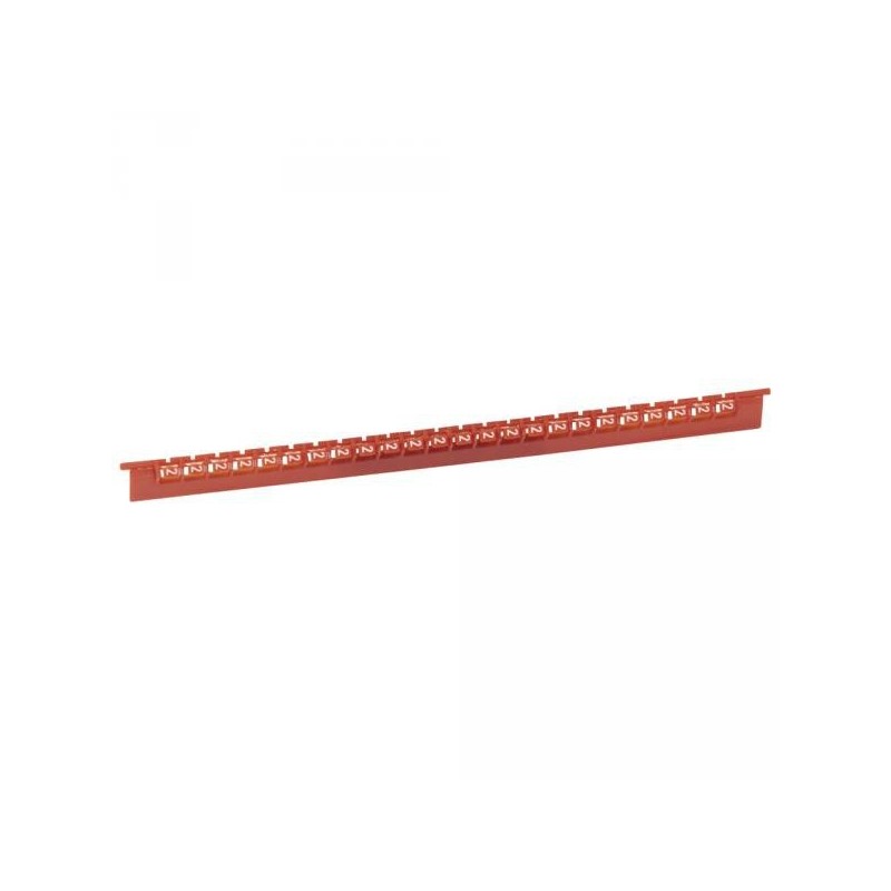 Réglette 24 repères Mémocab larg. 2,3mm - Chiffre 2 - Rouge - Emballage 600 LEGRAND