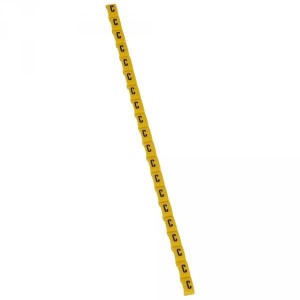 Repère Duplix - Lettre C - Noir sur fond jaune - Emballage 600 LEGRAND