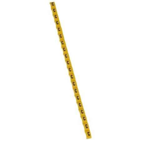Repère Duplix - Lettre C - Noir sur fond jaune - Emballage 600 LEGRAND