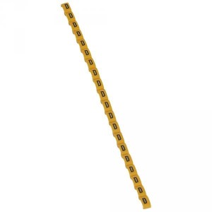 Repère Duplix - Lettre D - Noir sur fond jaune - Emballage 600 LEGRAND