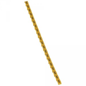 Repère Duplix - Lettre E - Noir sur fond jaune - Emballage 600 LEGRAND