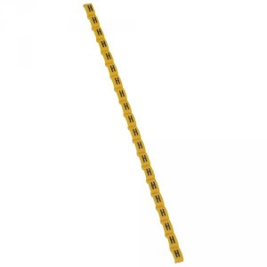 Repère Duplix - Lettre H - Noir sur fond jaune - Emballage 600 LEGRAND