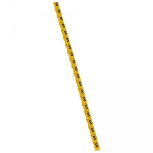Repère Duplix - Lettre S - Noir sur fond jaune - Emballage 600 LEGRAND