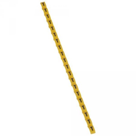 Repère Duplix - Lettre T - Noir sur fond jaune - Emballage 600 LEGRAND