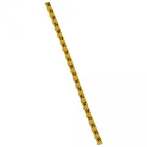 Repère Duplix - Lettre W - Noir sur fond jaune - Emballage 600 LEGRAND