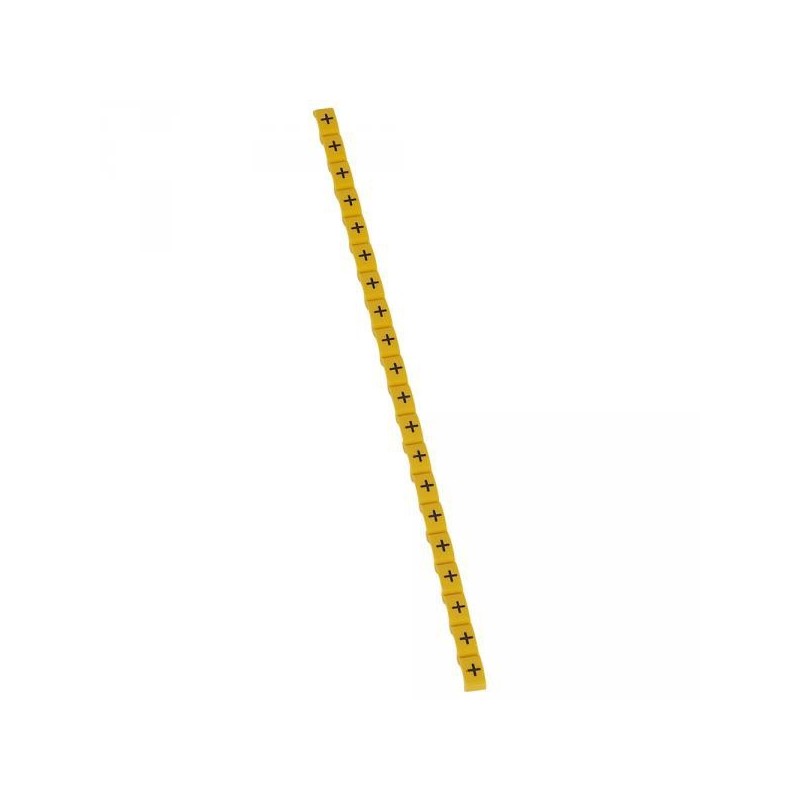 Repère Duplix - Signe plus - Noir sur fond jaune - Emballage 600 LEGRAND
