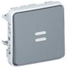 Interrupteur ou va-et-vient lumineux PLEXO composable IP55 10AX 250V - gris LEGRAND