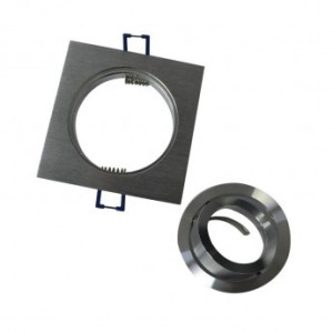 Support de spot carré aluminium orientable 92x92mm VISION EL