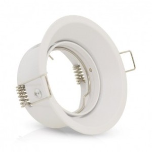 Support de spot basse luminance rond rotatif orientable blanc Ø85mm VISION EL