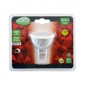 Ampoule LED GU5.3 spot 4W dimmable 6000°K VISION EL