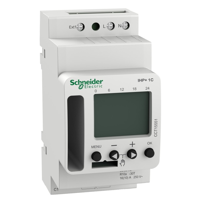 Interrupteur horaire programmable 1 canal - smart - Acti9 IHP+ SCHNEIDER