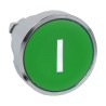 Tête bouton poussoir - affleurant - Ø22 - vert - texte 'I' SCHNEIDER