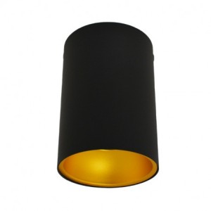 Support de spot saillie GU10 cylindre noir / doré - (sans ampoule) MIIDEX LIGHTING