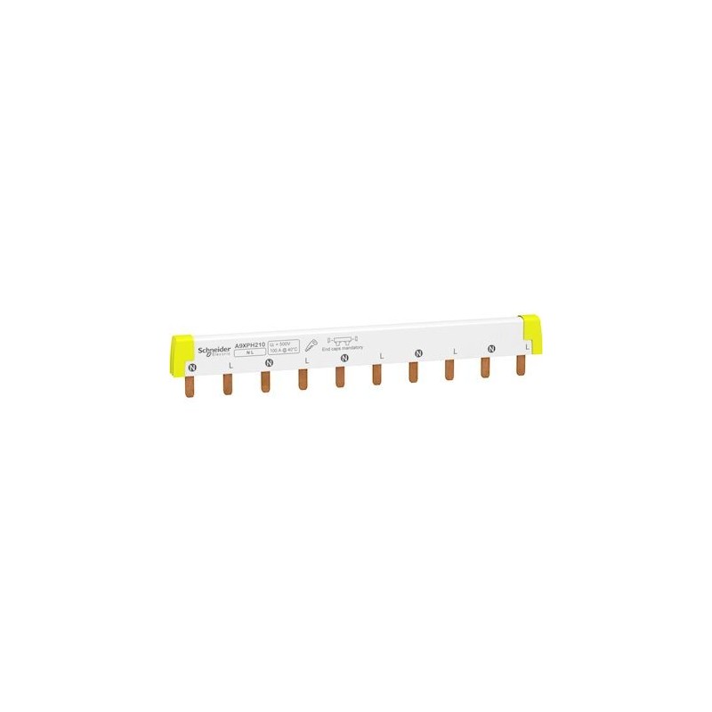 Peigne à dents - 2P - 100A - 10 modules de 18mm - Acti9 iC60 SCHNEIDER