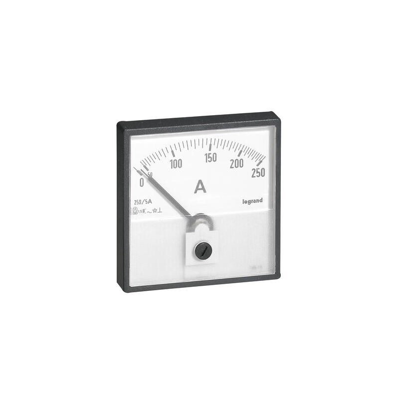 Ampèremètre analogique à fût rond Ø56mm à équiper d'un cadran de mesure LEGRAND