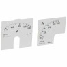 Cadrans de mesure pour ampèremètre analogique 0A à 1500A - 1 cadran pour fût rond et 1 cadran pour fût carré LEGRAND