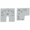 Cadrans de mesure pour ampèremètre analogique 0A à 2500A - 1 cadran pour fût rond et 1 cadran pour fût carré LEGRAND