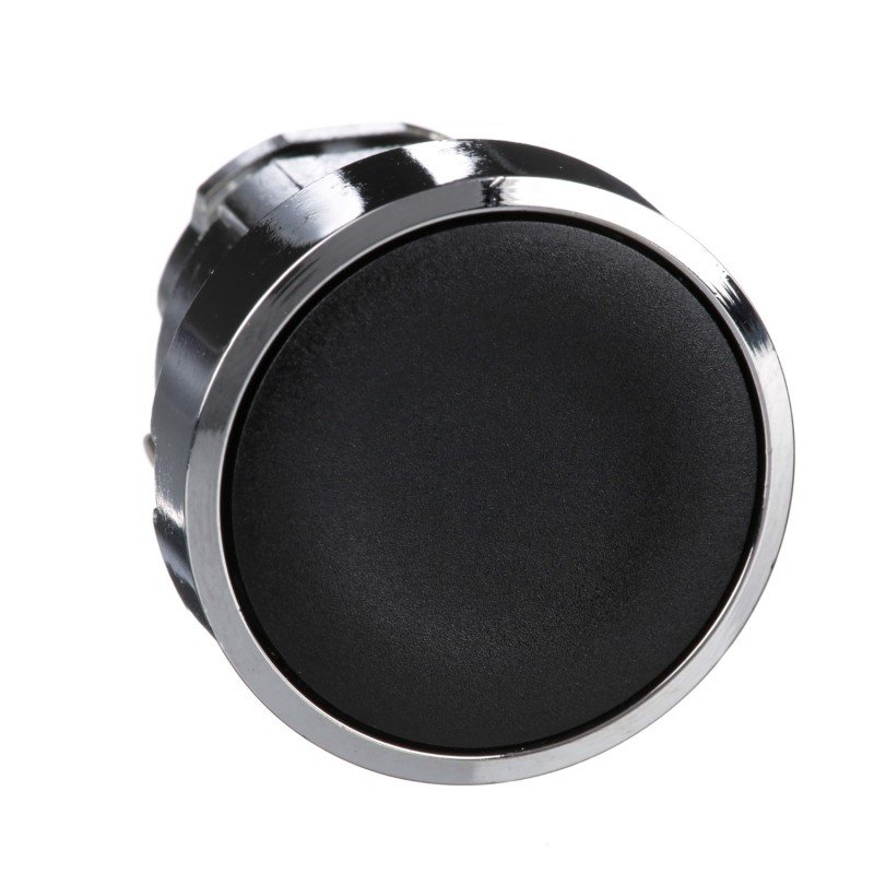 Tête bouton poussoir - affleurant - Ø22 - noir - Harmony XB4 • MME