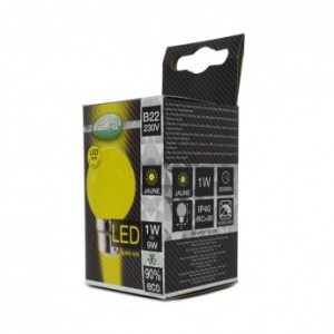 Ampoule LED B22 jaune bulb 1W MIIDEX LIGHTING