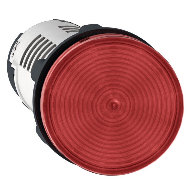 Voyant rond Ø22 rouge LED intégrée 230V faston - Harmony XB7 SCHNEIDER