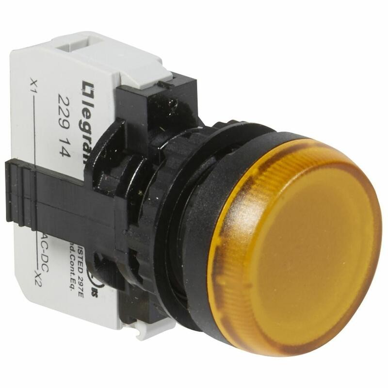 Voyant lumineux Osmoz complet IP69 jaune - 12V à 24V alternatif ou continu LEGRAND