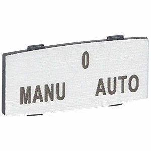 Insert Osmoz avec texte à enclipser sur un cadre - alu - petit modèle avec marquage Manu-O-Auto LEGRAND
