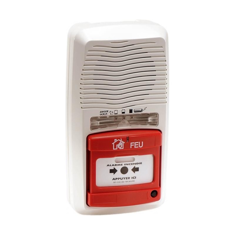 Alarme incendie type 4 à pile radio sans répéteur AXENDIS