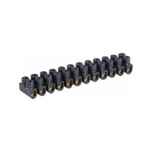 Barrette noire à plots laiton - 2,5 - 4 mm² EUR'OHM