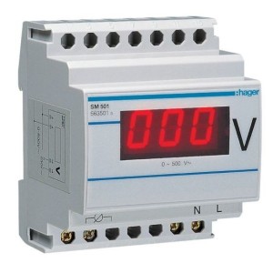 Voltmètre digital 0-500V HAGER